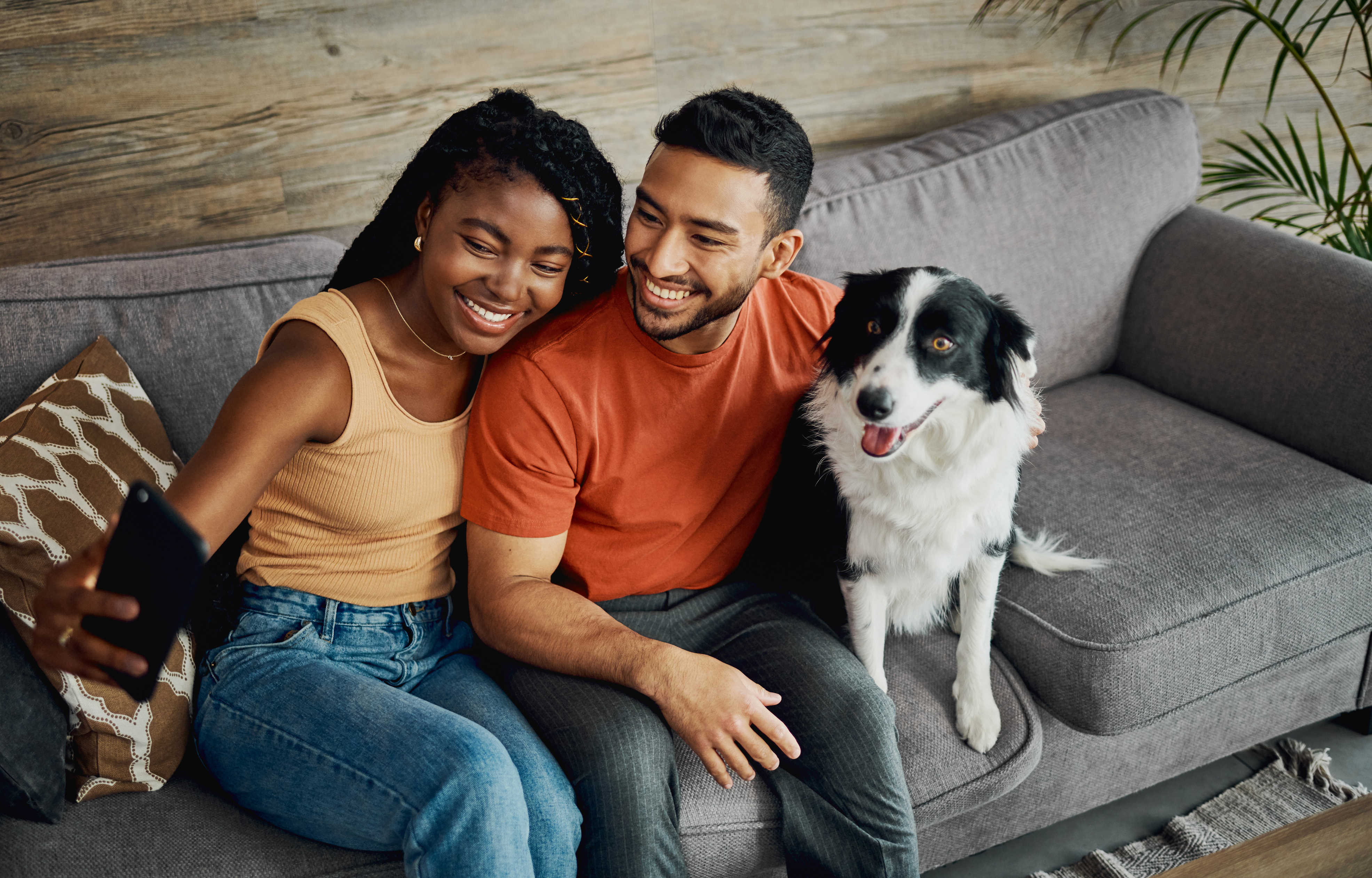 COUPLE WITH DOG