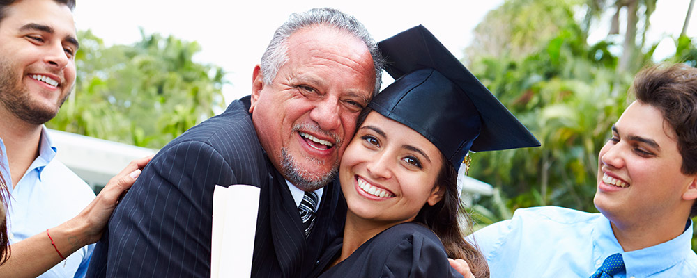 High school grad and dad