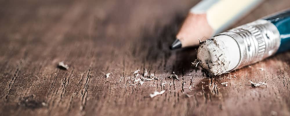 pencil and eraser