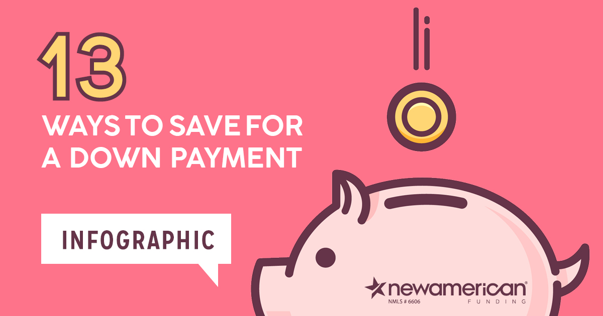 13 Ways To Save For Down Payment Infographic New American Funding