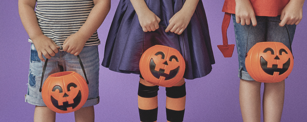 Kids in Costume with Pumpkins |DIY Halloween Costume Ideas